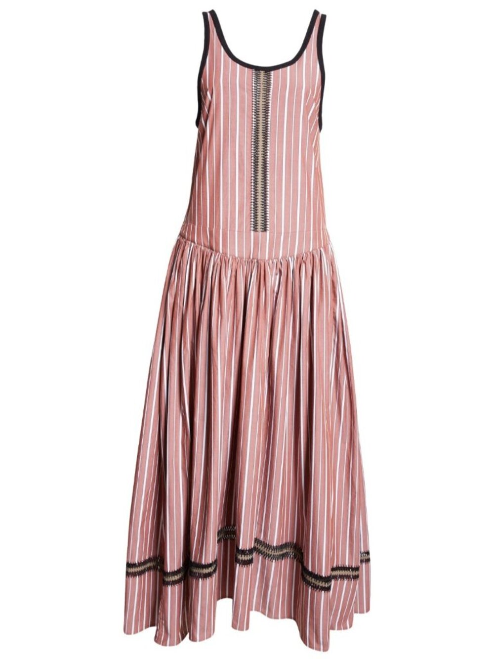 Diotima Pocomania Women's Striped Cotton Maxi Summer Dress Size 4 / US L - Picture 3 of 5